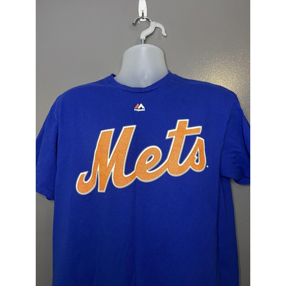 New York Mets Shirt Mens Large Blue MLB Baseball Matz 32 Majestic Graphic Tee